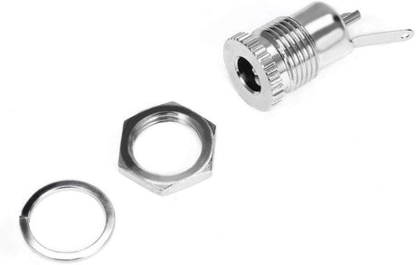 5.5 mm x 2.1mm 30V 10A DC Power Jack Socket,Threaded Female Panel Mount Connector Adapter - Wired4Signs USA - Buy LED lighting online