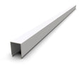 The 180 Degree High Square Diffuser for Flo Profile is a long, white polycarbonate piece with a hollow, rectangular U-shaped cross-section, displayed against a plain white background.