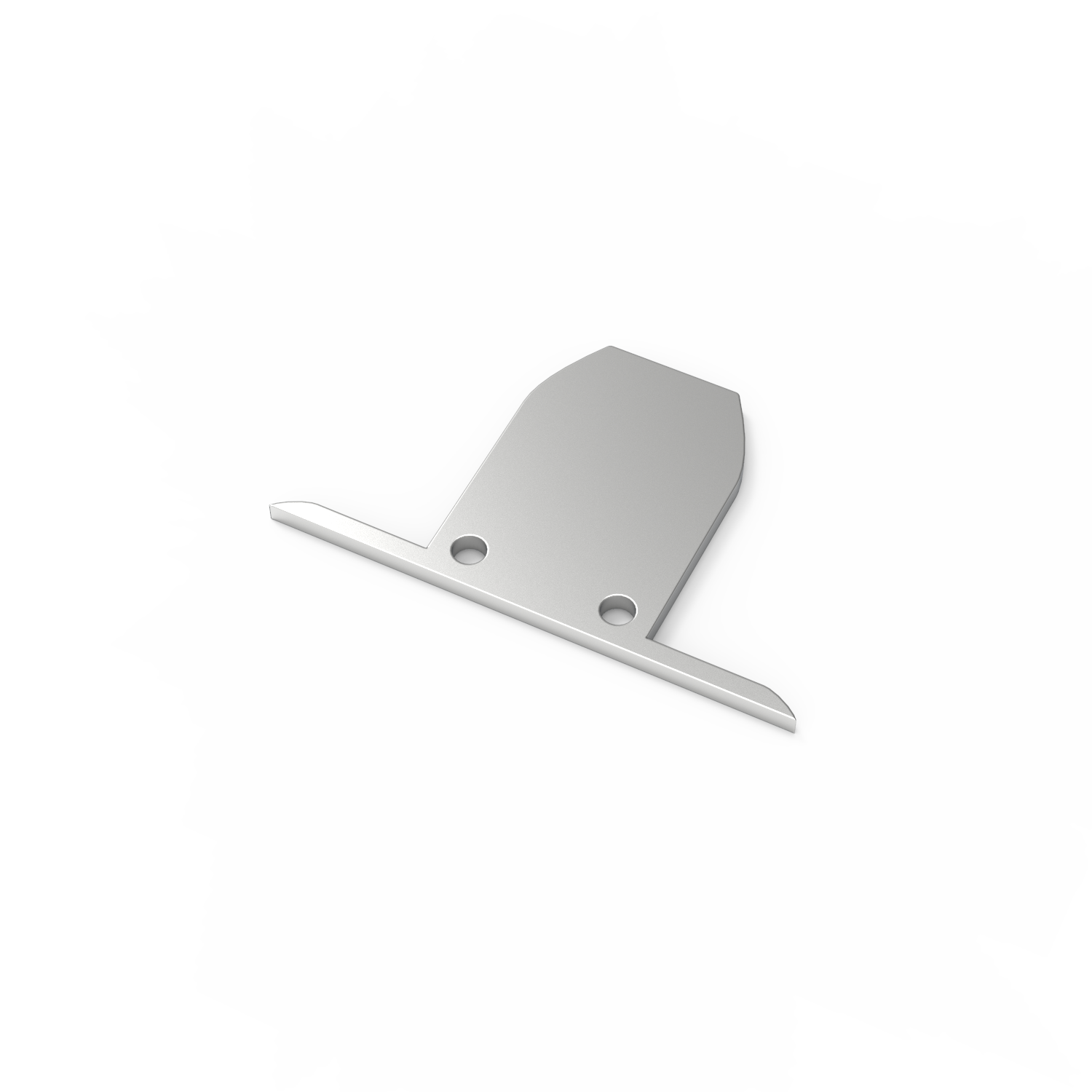 End Cap for Ginebra Profile silver anodised aluminium