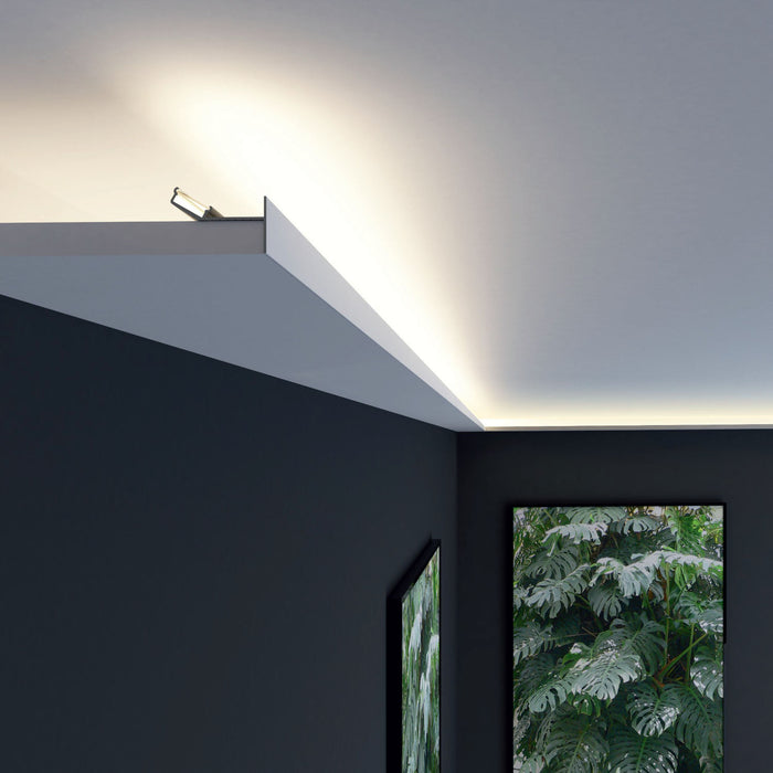 Led strip lights on ceiling top