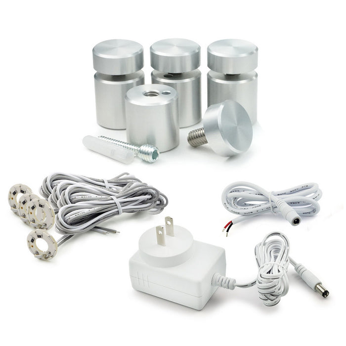 Gyford White LED Signage Standoff Kit ~ Gyford LED Standoffs - Wired4Signs USA - Buy LED lighting online