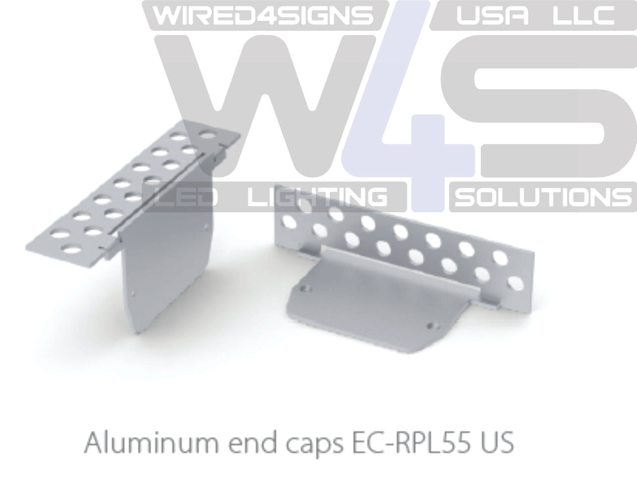 End cap for plaster board profile RPL55US, without cable hole