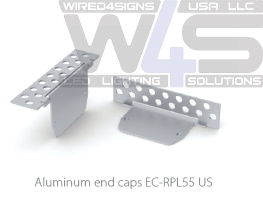 End cap for plaster board profile RPL55US, without cable hole - Wired4Signs USA - Buy LED lighting online