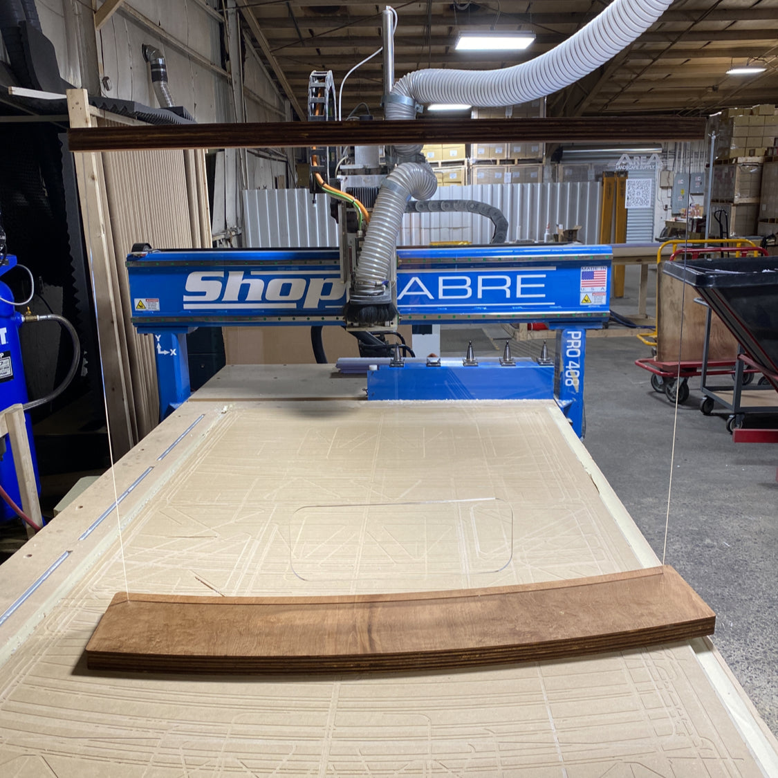 Curved Sneeze Guard With Wooden Frame - Wired4Signs USA - Buy LED lighting online