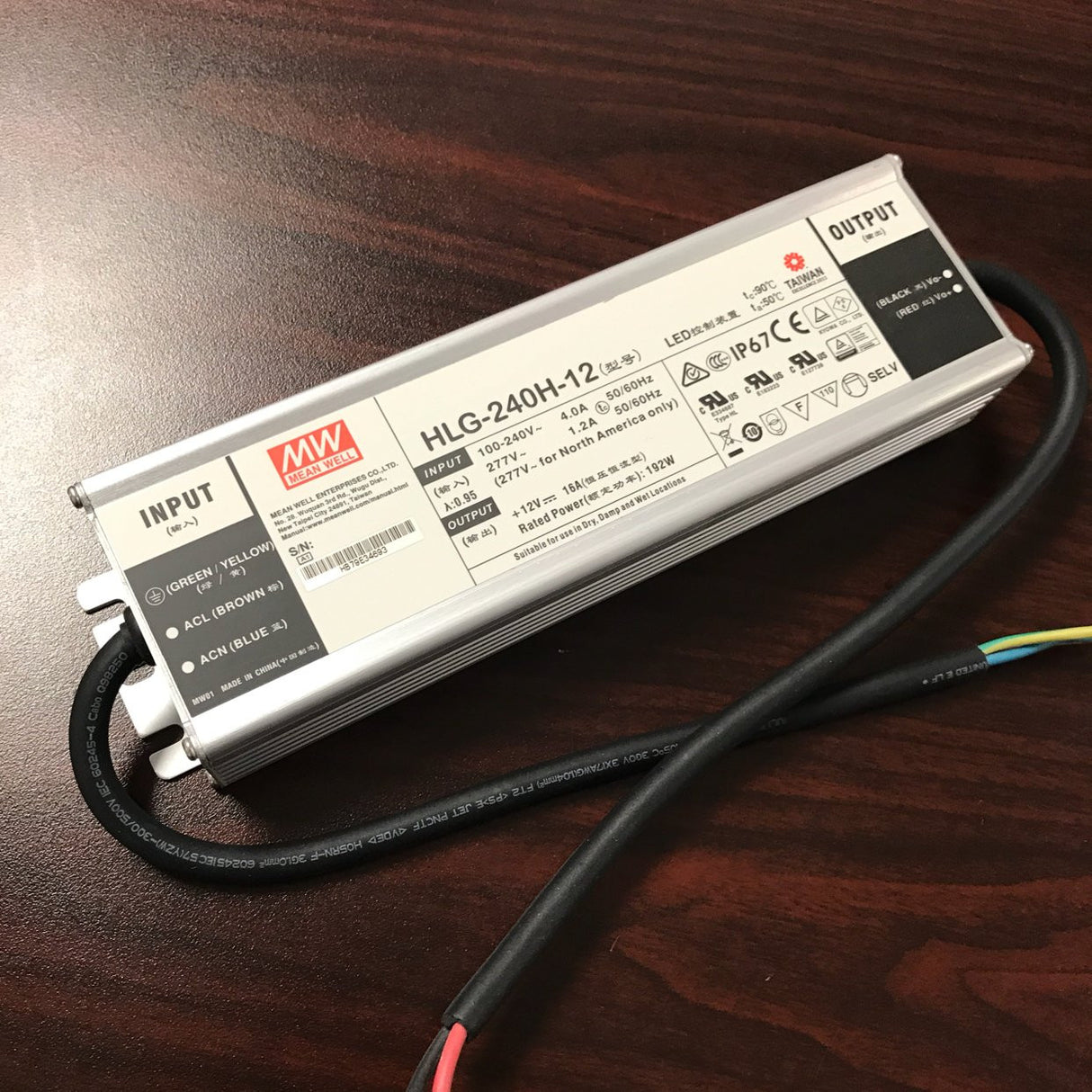 Meanwell HLG Series Indoor / Outdoor LED Driver ~ 7 year warranty - Wired4Signs USA - Buy LED lighting online