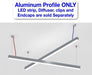 Rectangular LED Linear Pendant - Model DPLS [Profile Only] - Wired4Signs USA - Buy LED lighting online