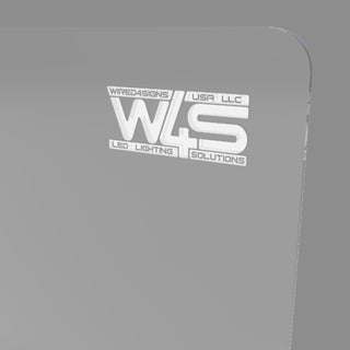 Curved Sneeze Guard With Wooden Frame - Wired4Signs USA - Buy LED lighting online