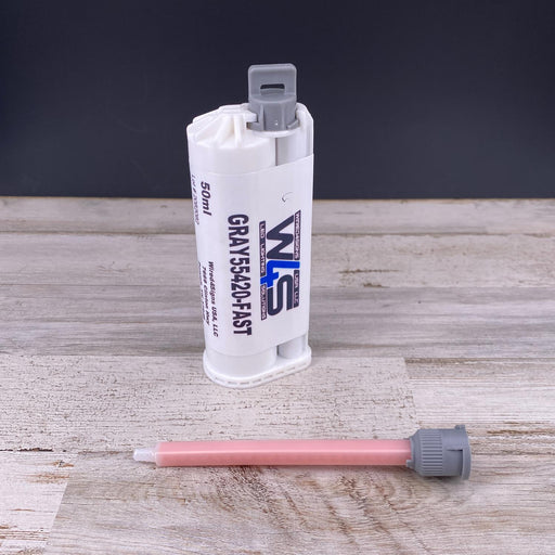 Gray Fast-Cure 2-Part Methacrylate Adhesive ~ W4S 55420 (50ml 10:1 Mix) - Wired4Signs USA - Buy LED lighting online