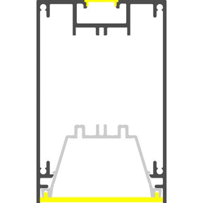 3.5x2.2" Linear Suspension Lighting Channel ~ Model Munich Magnum - Wired4Signs USA - Buy LED lighting online