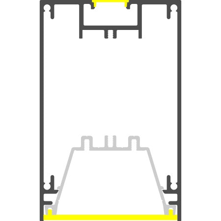 3.5x2.2" Linear Suspension Lighting Channel ~ Model Munich Magnum - Wired4Signs USA - Buy LED lighting online