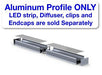 4.45" Surface/Flush or Linear LED suspension Lighting Channel ~ Model PLW116 - Wired4Signs USA - Buy LED lighting online