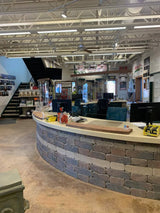 Curved Sneeze Guard With Wooden Frame - Wired4Signs USA - Buy LED lighting online