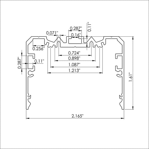 2" Wide Aluminum Linear LED Lighting Profile ~ Model PL55-FL - Wired4Signs USA - Buy LED lighting online