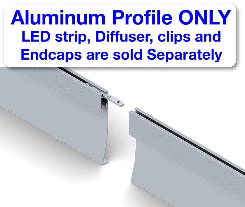 Baseboard LED Lighting Profile ~ Model Alu-Baseboard - Wired4Signs USA - Buy LED lighting online