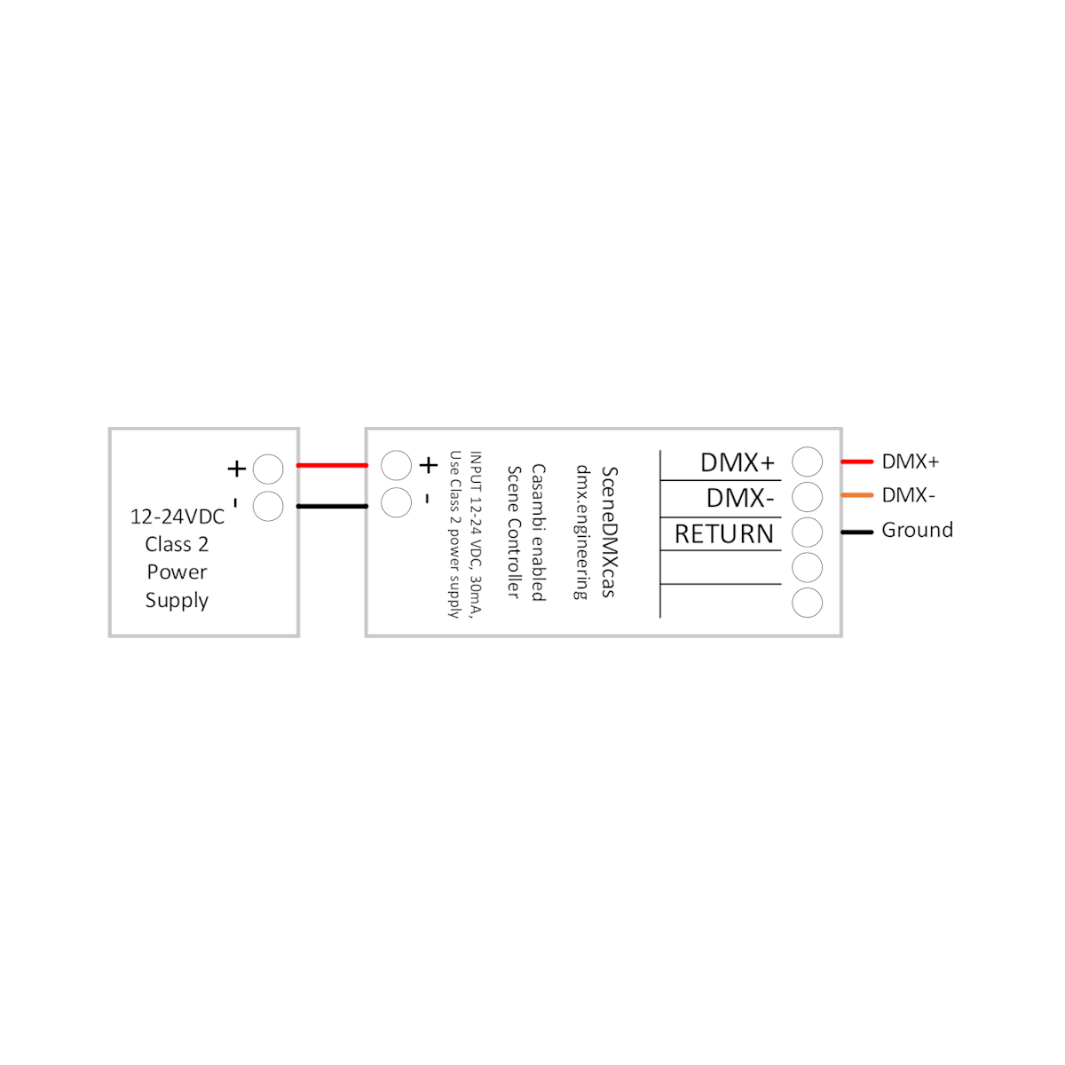 DMX to Casambi Wireless Scene Selector ~ Model SceneDMXcas - Wired4Signs USA - Buy LED lighting online