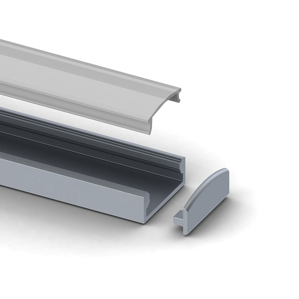Surface Mount LED Strip Channel ~ Model SLW8 [Profile Only] - Wired4Signs USA - Buy LED lighting online