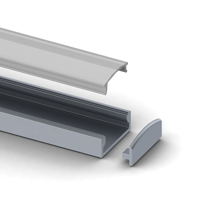 Surface Mount LED Strip Channel ~ Model SLW8 [Profile Only] - Wired4Signs USA - Buy LED lighting online