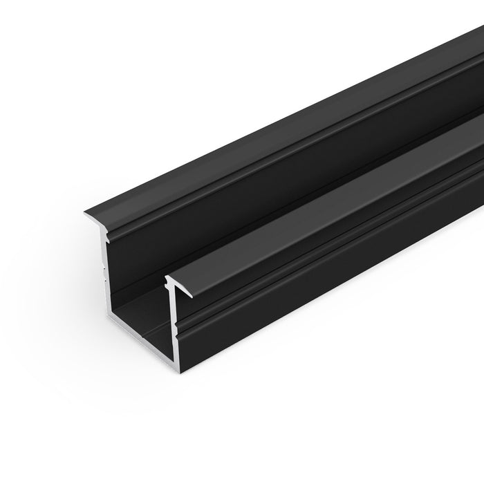 Black Aluminum Recessed LED channel
