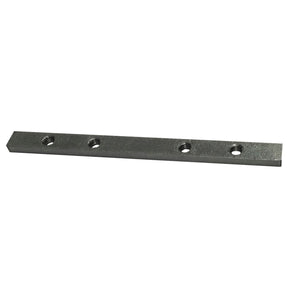 The Straight Joint for Ricardo Profile is a flat metal joining bar featuring four evenly spaced threaded holes, displayed against a white background.