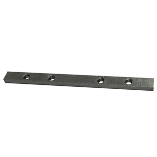 The Straight Joint for Ricardo Profile is a flat metal joining bar featuring four evenly spaced threaded holes, displayed against a white background.
