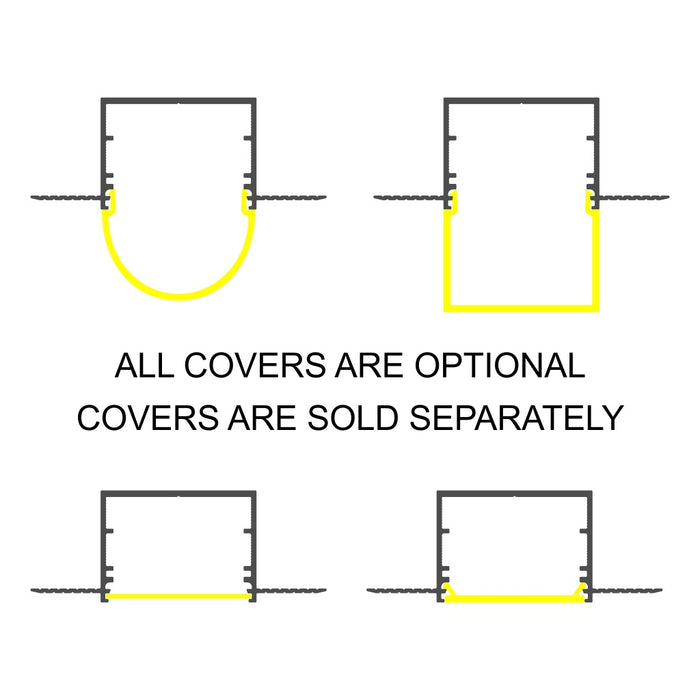1.3" Deep-Section Plaster-in Drywall LED Channel ~ Model Vario30-05 - Wired4Signs USA - Buy LED lighting online