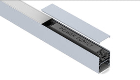 Blank aluminum cover for hiding the power supplier good for PL55, DPL55 led profiles - Wired4Signs USA - Buy LED lighting online