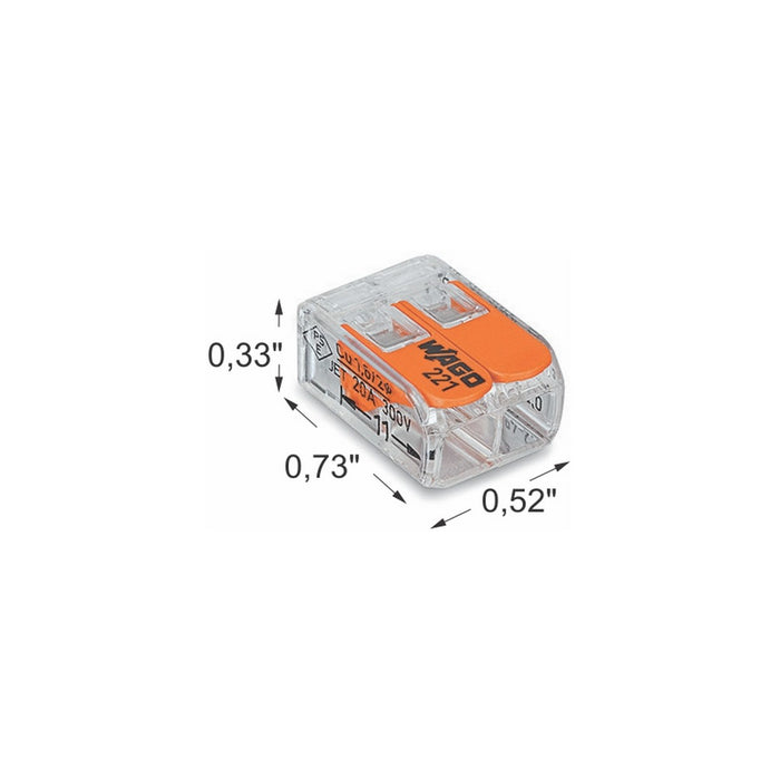 Wago 221 Lever-Nut Multi-Wire Splicing Connector for Sale