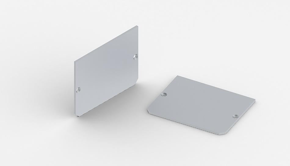 Aluminum end cap for profile PL55-FL without cable hole