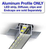 Surface Mount LED Aluminum Channel ~ Model SPL35-FL [Profile Only] - Wired4Signs USA - Buy LED lighting online