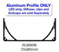 3.15" Surface Mount LED Strip Channel ~ Model PLW80N - Wired4Signs USA - Buy LED lighting online